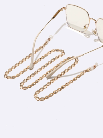 Metal Glasses Chain Golden Oval Hollow Links Non-Slip Adjustable Eyewear Strap For Sunglasses And Reading Glasses
