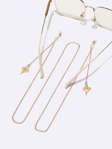 Antislip Brillenkoord Metalen Brilriem Met Kleurrijke Ballonhangers Gouden Koord Voor Zonnebrillen Leesbrillen