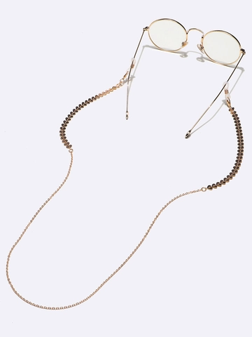 Gouden Brillenketting Koper Metaal Hart Ster Maan Hangers Antislip Brillenkoord Dames Maskerhouder Lanyard