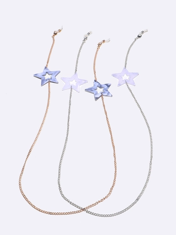 Glasses Chains Copper Metal Star Acrylic Marble Anti Slip Eyewear Straps Sunglasses Lanyard Holder For Women Fashion