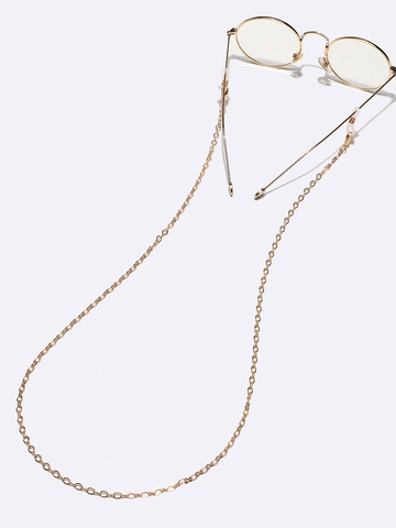 Glasses Chain Strap Lanyard Metal Copper Gold Thin Link With Silicone Loop For Eyewear Sunglasses Reading Glasses Anti-Slip