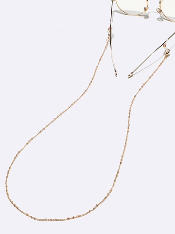 Eyewear Lanyard Glasses Chain Copper Gold Plated Beaded Anti-Slip Fashion Neck Strap For Sunglasses Handmade Decorative