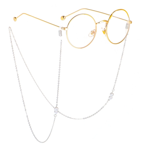 Catena Per Occhiali In Metallo Con Künstliche Perle Sintetiche Cordino Antiscivolo Per Occhiali Da Sole Accessorio Di Moda Donna