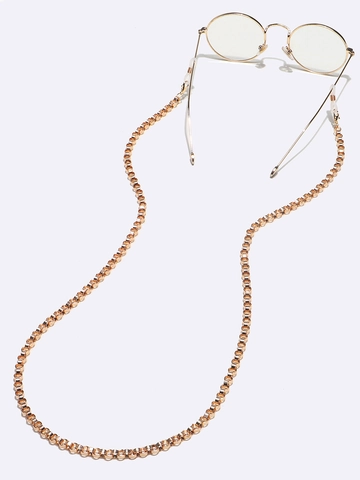 Catena Per Occhiali Metallo Rame Anelli Tondi Texturizzati Cordino Porta Occhiali Da Sole Antiscivolo Retrò Per Donna Uomo