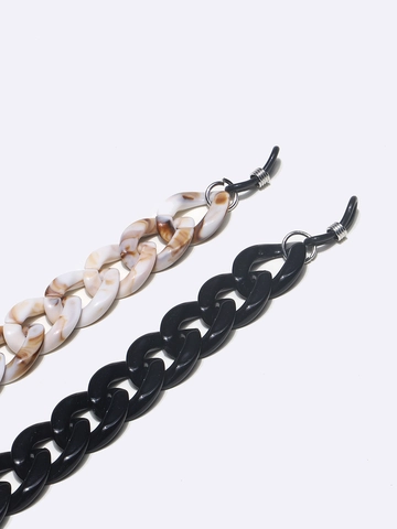 Brillenkoorden Acryl Antislip Brillenkoordjes Retro Marmerpatroon Dikke Schakelketting Sieraden Dames
