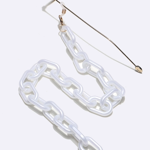 Acrylic Glasses Chain Frosted Oval Link Sunglasses Strap Non-Slip Resin Holder Retro Neck Cord For Women Accessories