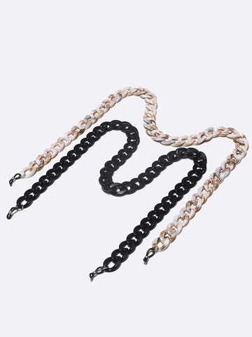 Brillenkoorden Acryl Antislip Brillenkoordjes Retro Marmerpatroon Dikke Schakelketting Sieraden Dames