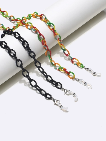 Cordons De Lunettes Arc En Ciel Et Noir Avec Boucles En Silicone Antidérapantes Pour Le Sport Cordon Tressé Durable