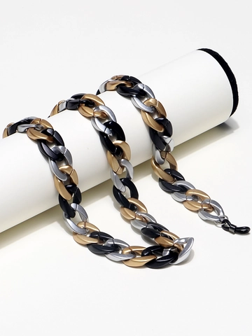Retro Acrylic Resin Mixed Color Glasses Chain For Women Fashion Anti-slip Lightweight Interlocking Eyewear Retainer Strap Cord