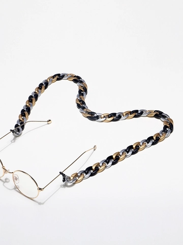 Retro Acrylic Resin Mixed Color Glasses Chain For Women Fashion Anti-slip Lightweight Interlocking Eyewear Retainer Strap Cord