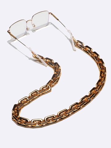 Catena Per Occhiali In Acrilico Spessa Oro Maglia Rettangolare Cordino Per Occhiali Antiscivolo Moda Cinghia