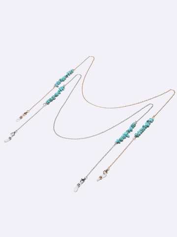 Glasses Chain Copper Metal Turquoise Stone Non Slip Eyewear Retainer Strap Holder Fashion Decorative Accessories