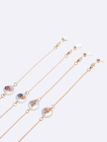 Copper Rhinestone Glasses Chains Pineapple Bee Butterfly Charms Anti-Slip Eyewear Lanyards Silicone Mask Holder Straps