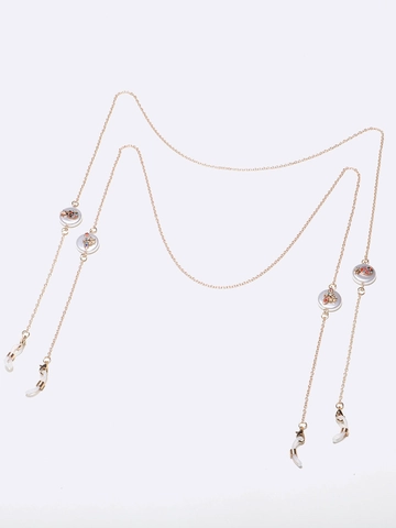 Copper Rhinestone Glasses Chains Pineapple Bee Butterfly Charms Anti-Slip Eyewear Lanyards Silicone Mask Holder Straps