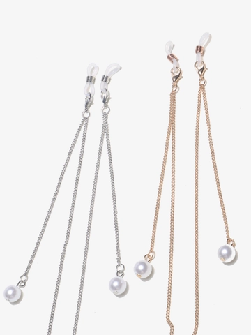 Catena Per Occhiali Elegante In Rame Con Künstliche Perle Artificiali Passanti In Silicone Antiscivolo Cordino Per Occhiali Da Donna