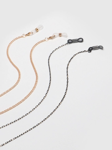 Chaînes De Lunettes Antidérapantes Cordon De Lunettes En Cuivre Métal Avec Boucles En Silicone Support De Lunettes Réglable