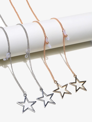 Brillenkettingen Koper Mode Sterbedeltjes Antislip Siliconen Lussen Brillenhouder Nekband Goud Zilver Tinten