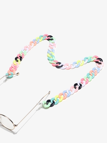 Colorful Acrylic Glasses Chain Non-slip Eyewear Strap Holder Multi-colored Bead Chain For Sunglasses Reading Glasses