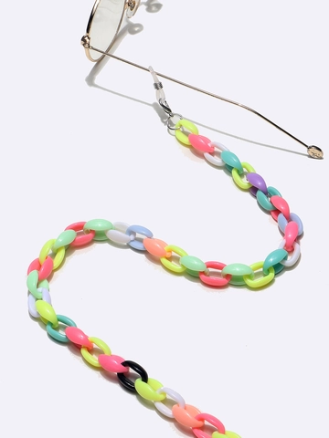 Colorful Acrylic Glasses Chain Oval Link Macaron Eyewear Lanyard Anti-Slip Mask Neck Strap For Women