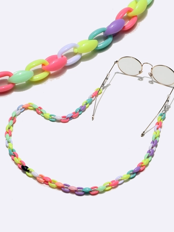 Colorful Acrylic Glasses Chain Oval Link Macaron Eyewear Lanyard Anti-Slip Mask Neck Strap For Women