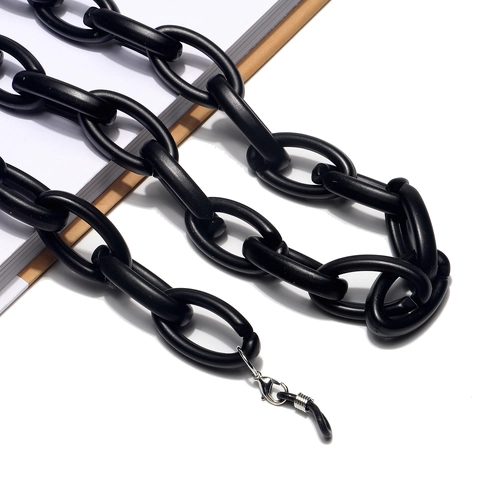 Acrylic Thick Link Glasses Chain Anti-slip Sunglasses Strap Holder With Silicone Ends Modern Fashion Eyewear Neck Cord