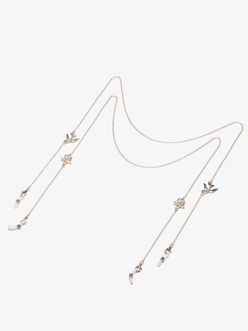 Catene Per Occhiali Rame Metallo Rondine Uccello Stella Perla Artificial Sintetica Antiscivolo Porta Occhiali Cinturini Donna Moda