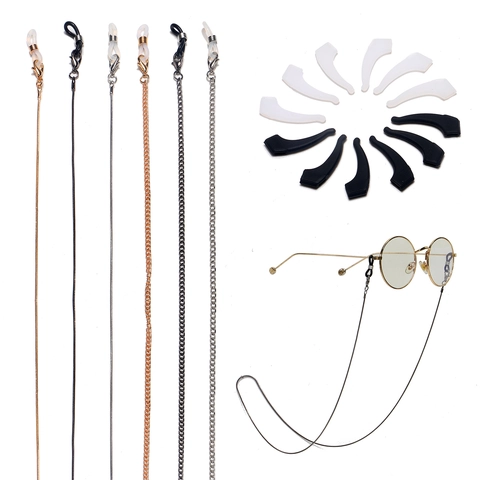 Glasses Chain Strap Eyewear Lanyard Copper Metal Non Slip Anti Lost Elegant Snake Bone Chain For Sunglasses Reading Glasses