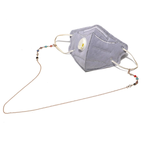 Colorful Gemstone Glasses Chain Anti-lost Mask Lanyard Decorative Metal Sunglasses Strap Eyewear Accessory