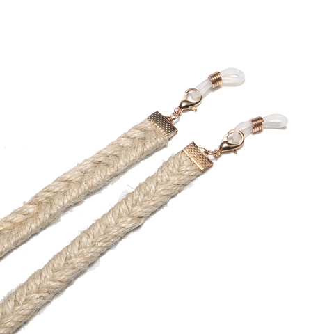 Minimalistische Gevlochten Hennep Touw Brillenketting Antislip Brillenkoord Geweven Koordhouder Voor Zonnebrillen Handgemaakte Boho
