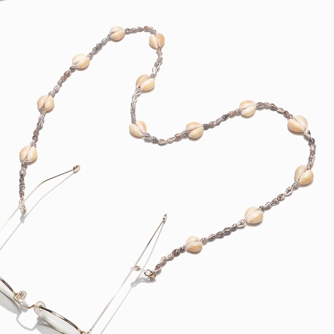 Handmade Shell Glasses Chain Conch Bead Eyewear Lanyard Non Slip Holder Strap Boho Beach Style For Women