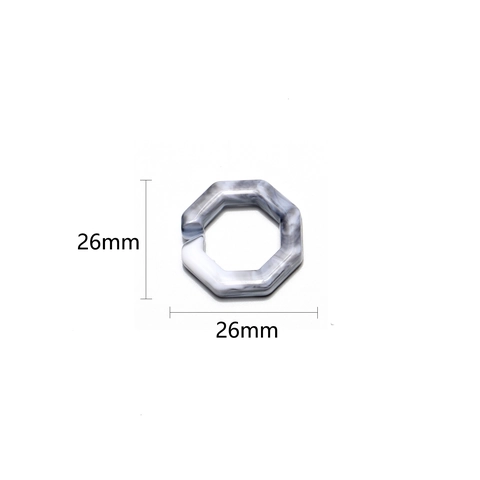 Retro Dikke Acryl Zeshoekige Schakel Brillenketting Marmeren Textuur Antislip Brillenriem Houder Voor Zonnebril Vrouwen Mannen Accessoire