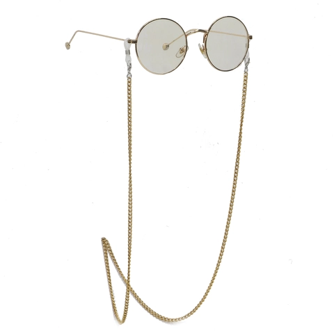 Glasses Chain Metal Anti-Slip Eyewear Lanyard Decorative Sunglasses Holder With Silicone Loops And Lobster Clasp