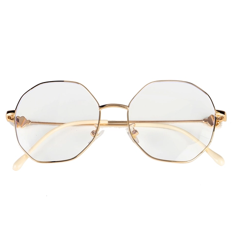 Occhiali Bloccanti Luce Blu Montatura In Metallo Ottagonale Oro Montatura Per Occhiali Poligonale Per Uomo Donna