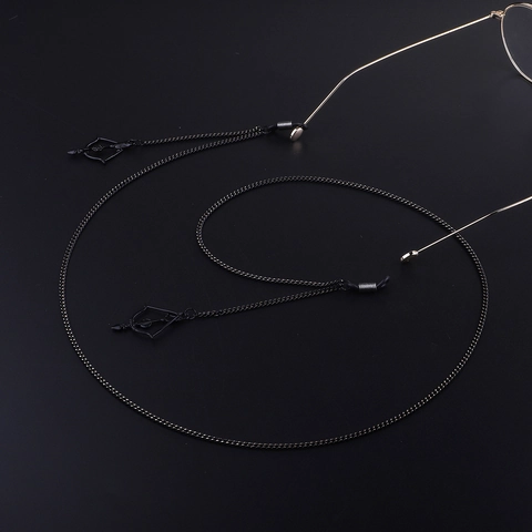 Anti Slip Glasses Chain Alloy Metal Matte Black Arrow Pendant Eyeglass Strap For Sunglasses Eyewear