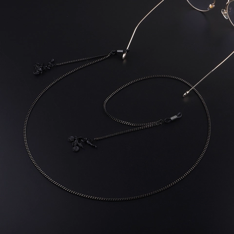 Metal Glasses Chain With Motorcycle Pendants Black Anti-Slip Eyewear Strap Holder Fashion Jewelry For Sunglasses
