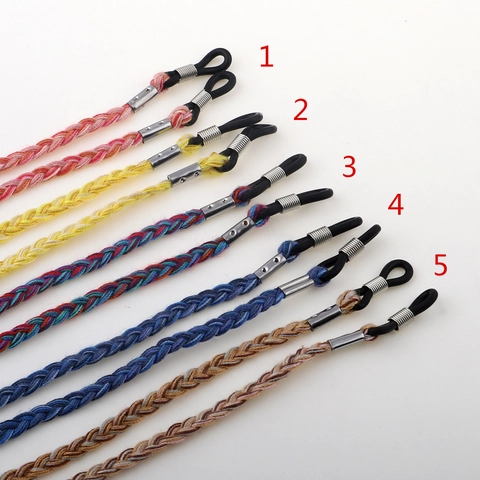 Catena Per Occhiali Intrecciata Cordino Per Occhiali Colorato Antiscivolo Cinturino In Fibra Regolabile Per Occhiali Da Sole