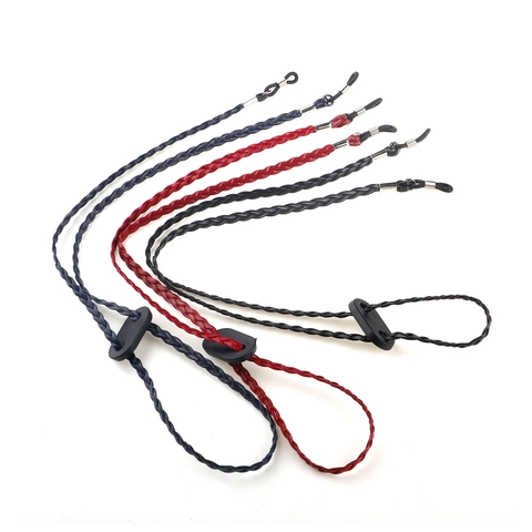 Eyewear Strap Braided PU Leather Cord Non Slip Adjustable Holders For Sunglasses Reading Glasses Men Women Sporty