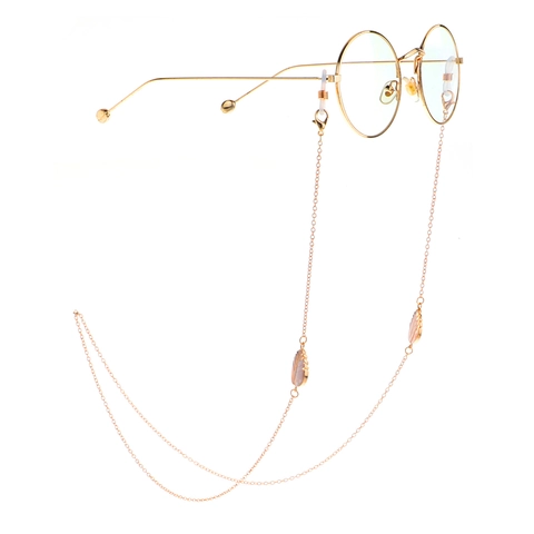 Handmade Shell Leaf Glasses Chain Gold Metal Eyewear Lanyard Non-Slip Anti-Lost Strap For Sunglasses Reading Glasses