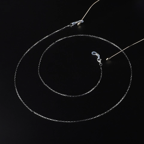 Stainless Steel Glasses Chain Box Chain Anti Slip Sunglasses Strap Eyewear Holder Lanyard Durable Cord With Silicone Ends