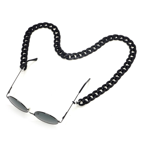 Grobe Acryl Brillenkette Matte Frost Brillenband Halter Rutschfest Verstellbare Silikonschlaufen Für Damen Herren