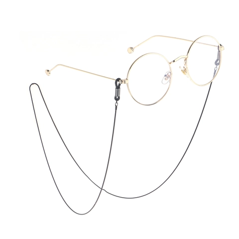 Black Copper Metal Snake Chain Glasses Strap Anti Slip Eyewear Holder Necklace Minimalist Elegant Sunglasses Accessory