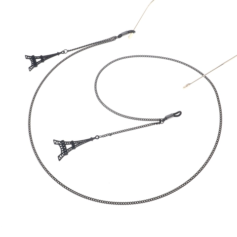 Eyewear Chain Metal Alloy Anti Slip Glasses Lanyard Eiffel Tower Pendant Retro Fashion Neck Strap For Sunglasses