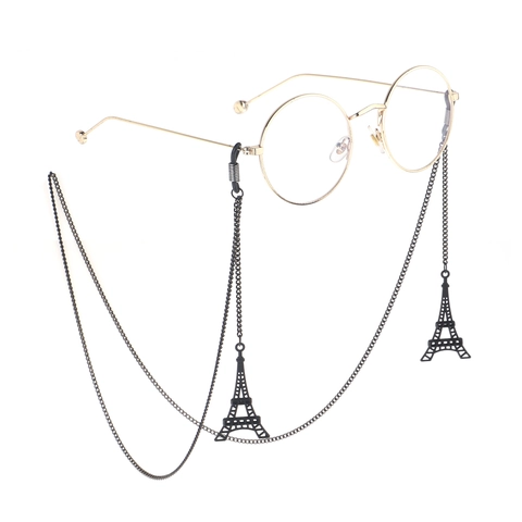 Eyewear Chain Metal Alloy Anti Slip Glasses Lanyard Eiffel Tower Pendant Retro Fashion Neck Strap For Sunglasses