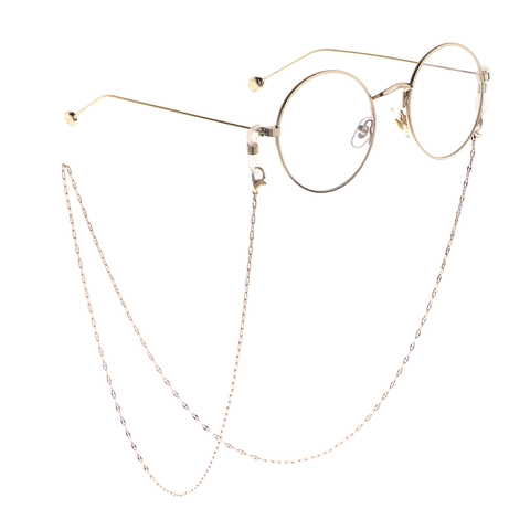 Minimalist Anti-Slip Metal Glasses Chain With Silicone Loops Gold Silver Plated Lip Chain For Sunglasses Eyewear Fashion Women