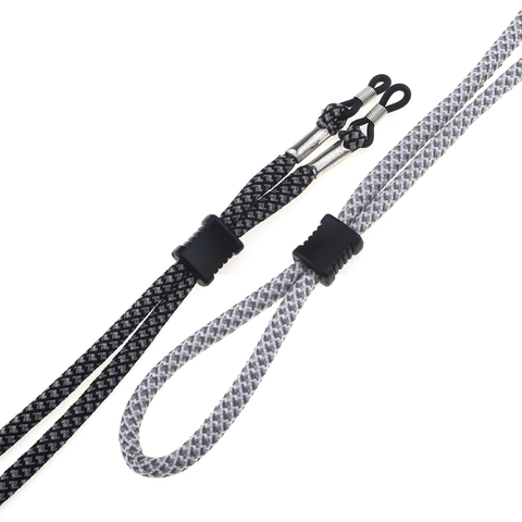 Adjustable Glasses Strap Braided Fiber Anti Slip Eyewear Chain For Sports Outdoor Activities Universal Fit