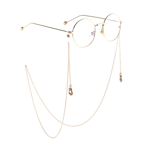 Metal Glasses Chain Anti Lost Strap With Star Moon Rhinestone Pendants Gold Eyewear Lanyard For Women Fashion Accessories