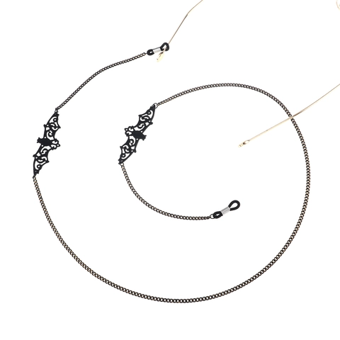 Gothic Bat Pendant Glasses Chain Copper Metal Anti-Slip Eyewear Strap Holder Eyeglass Neck Cord For Halloween Accessories