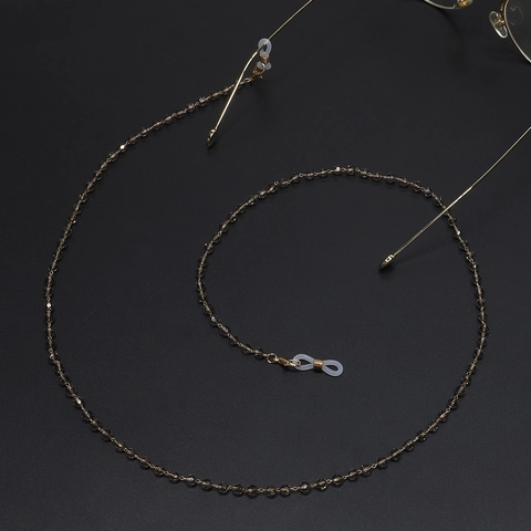 Catena Per Occhiali Con Perle Di Cristallo Di Moda Per Donna Cordino Per Occhiali Antiscivolo In Metallo Oro Grigio Fumo