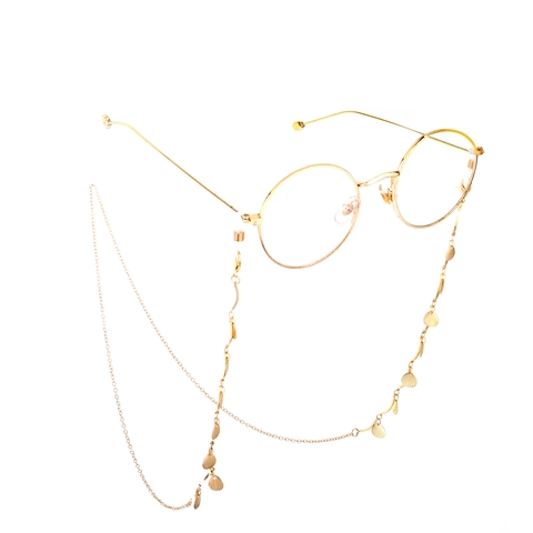 Shell Charms Decorative Glasses Chain Gold Metal Eyewear Strap Anti-Slip Reading Glasses Holder Necklace Fashion