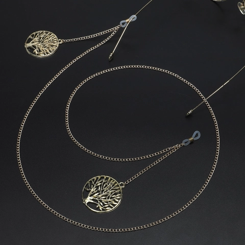 Cadena Para Gafas Colgante Árbol De La Vida Metal Tono Dorado Antideslizante Cordón Gafas Para Mujeres Hombres Joyería Moda